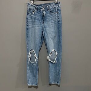 American Eagle Outfitters Strigid Blue Ripped Jeans